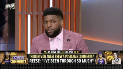 Emmanuel Acho reacts to Angel Reese's press conference